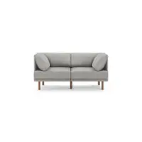 Burrow - Contemporary Range 2-Seat Sofa - Stone Gray - Front_Zoom