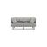 Front. Burrow - Contemporary Range 2-Seat Sofa - Stone Gray.