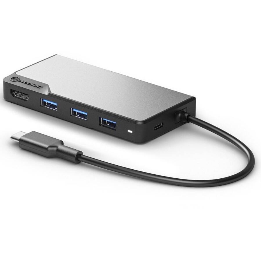 Alt View 3. Alogic - Alogic Fusion CORE 5-in-1 USB-C Hub Compact Dock V2 - USB-C hub with HDMI, Ethernet, USB-A, and SD card reader, offering.
