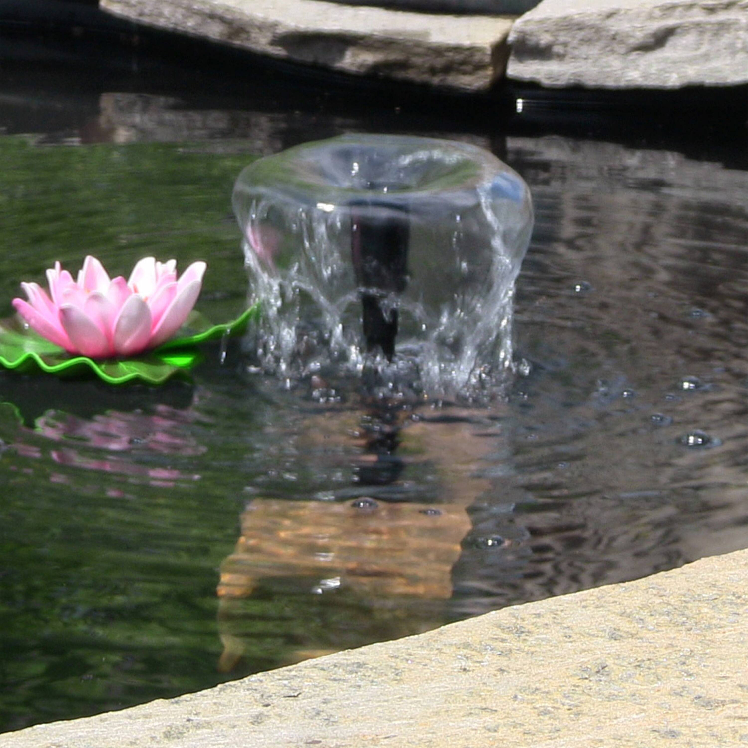 Alt View 1. Sunnydaze - 132 GPH Solar Pump and Panel Kit with Battery Pack - 56 in Lift - Black.