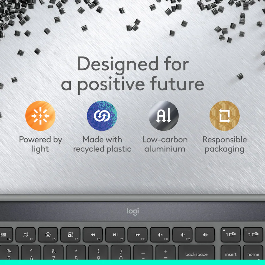 Logitech Model Number Rughtlight Logitech Signature Slim Solar+ K980 Wireless Bluetooth Solar and ...