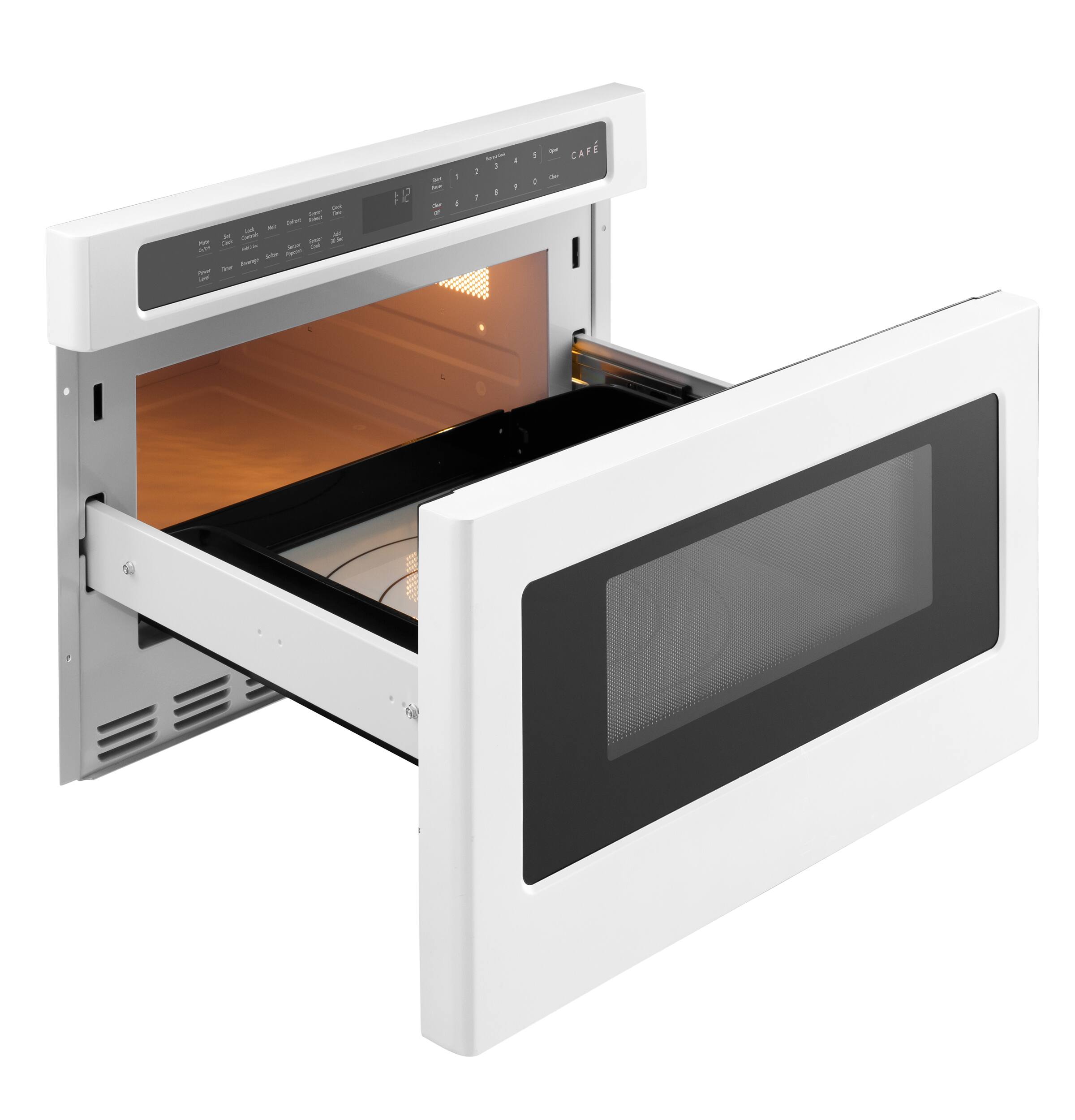 Alt View 11. Café - 1.2 Cu. Ft. Built-In Drawer Microwave with Sensor Cooking and Sensor Reheat - Matte White.