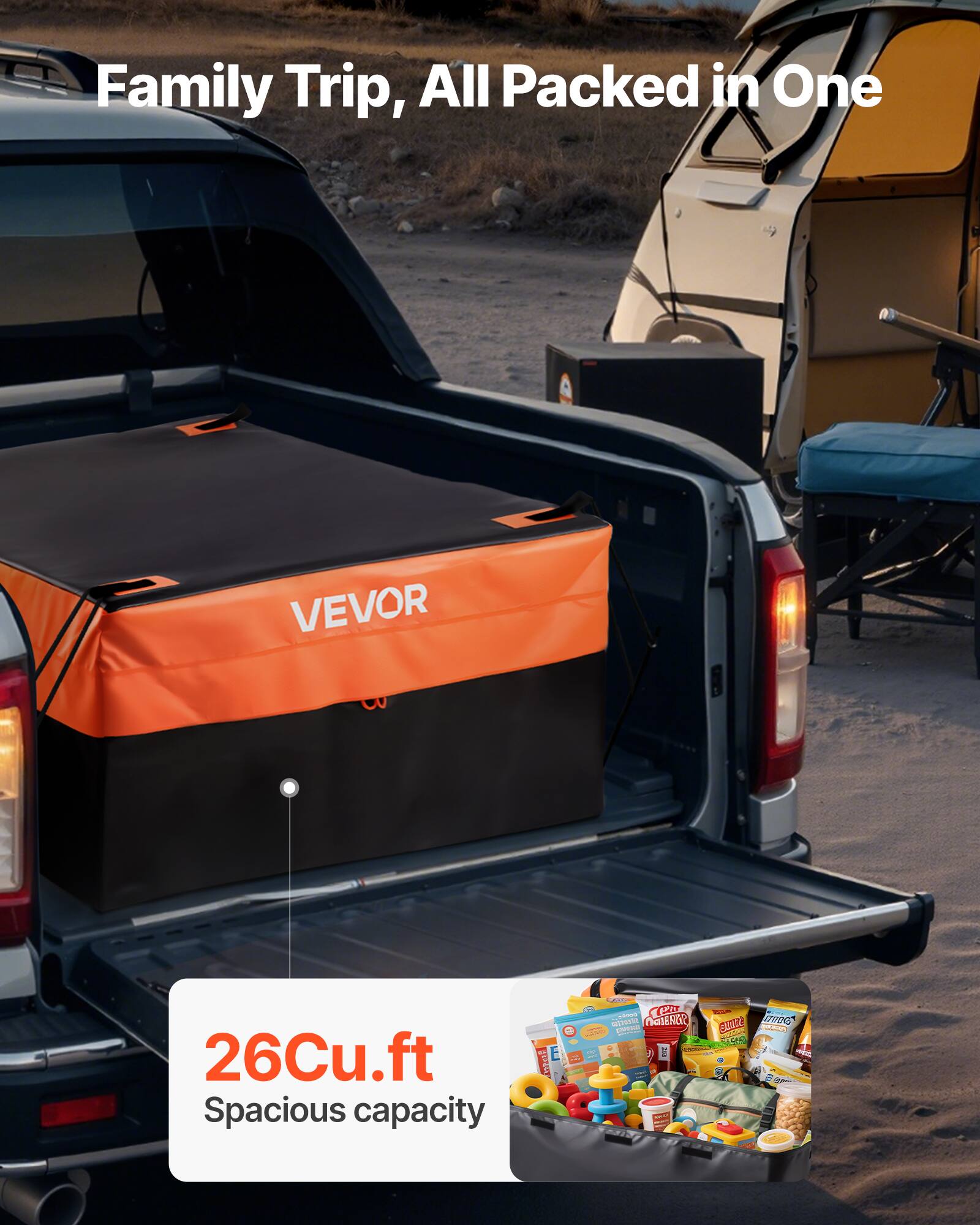 Family Trip, All Packed in One

VEVOR

26Cu.ft Spacious capacity