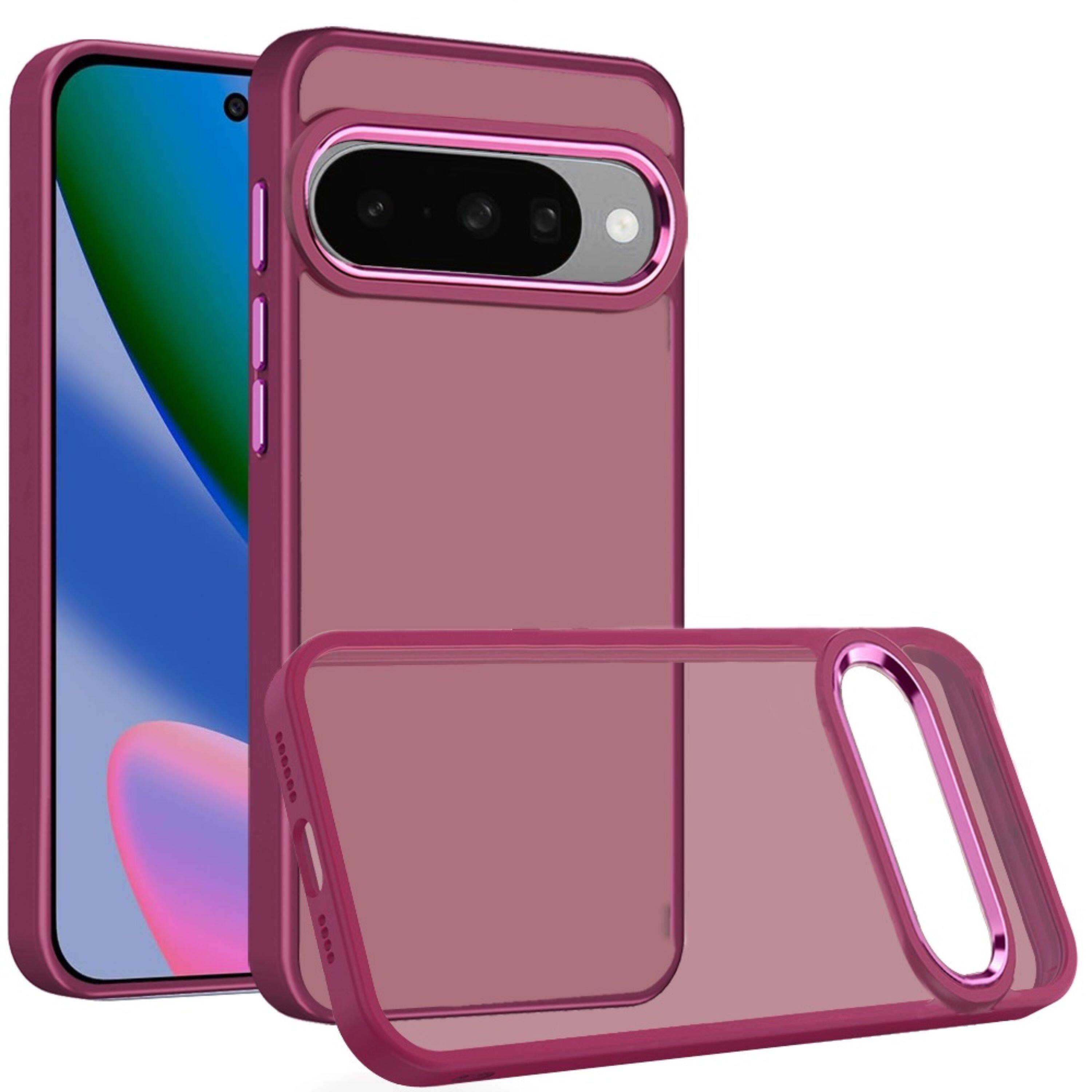 Kitcheniva - Durable Thick Acrylic Case With Tempered Glass For Google Pixel 10 / 10 Pro - Burgundy price history on PriceWatchPro