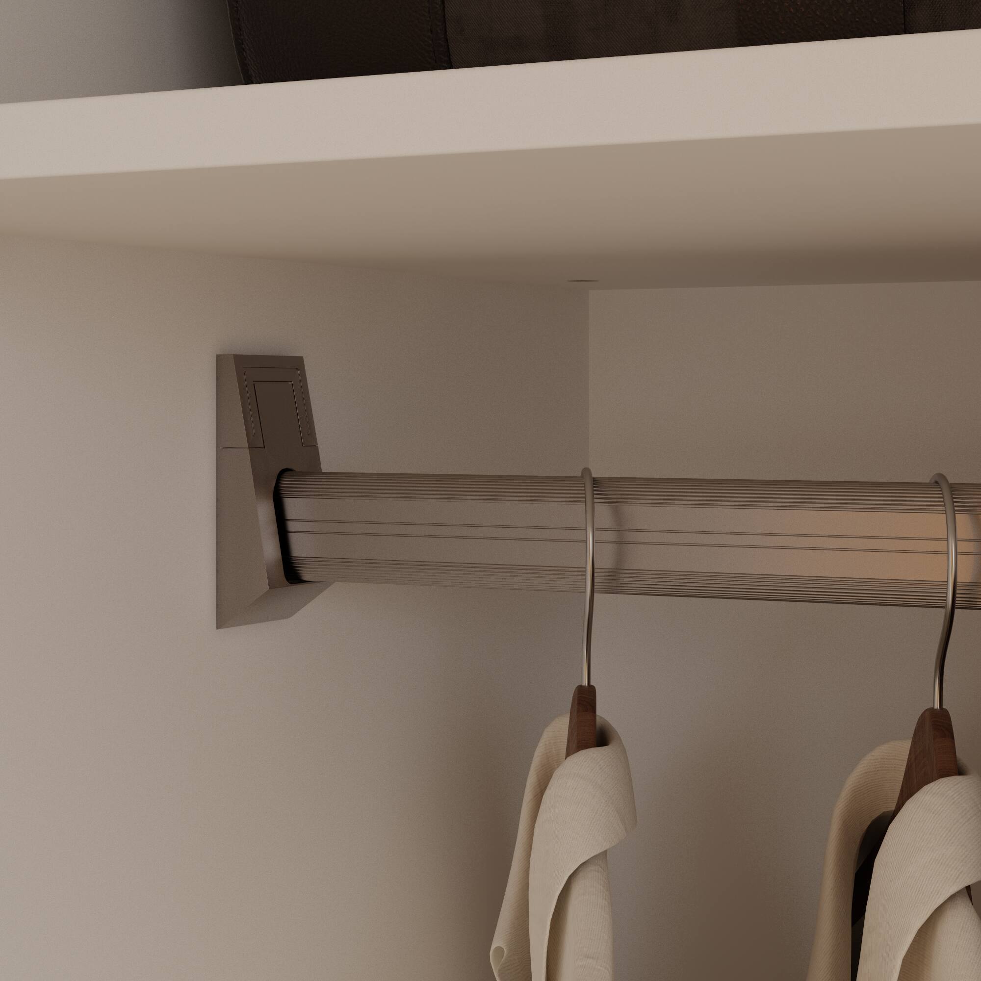 Alt View 1. Famapy - European-Style Wardrobe with Hanging Rods & Shelves Bedroom Storage Closet for Organized Clothes & Accessories - White.