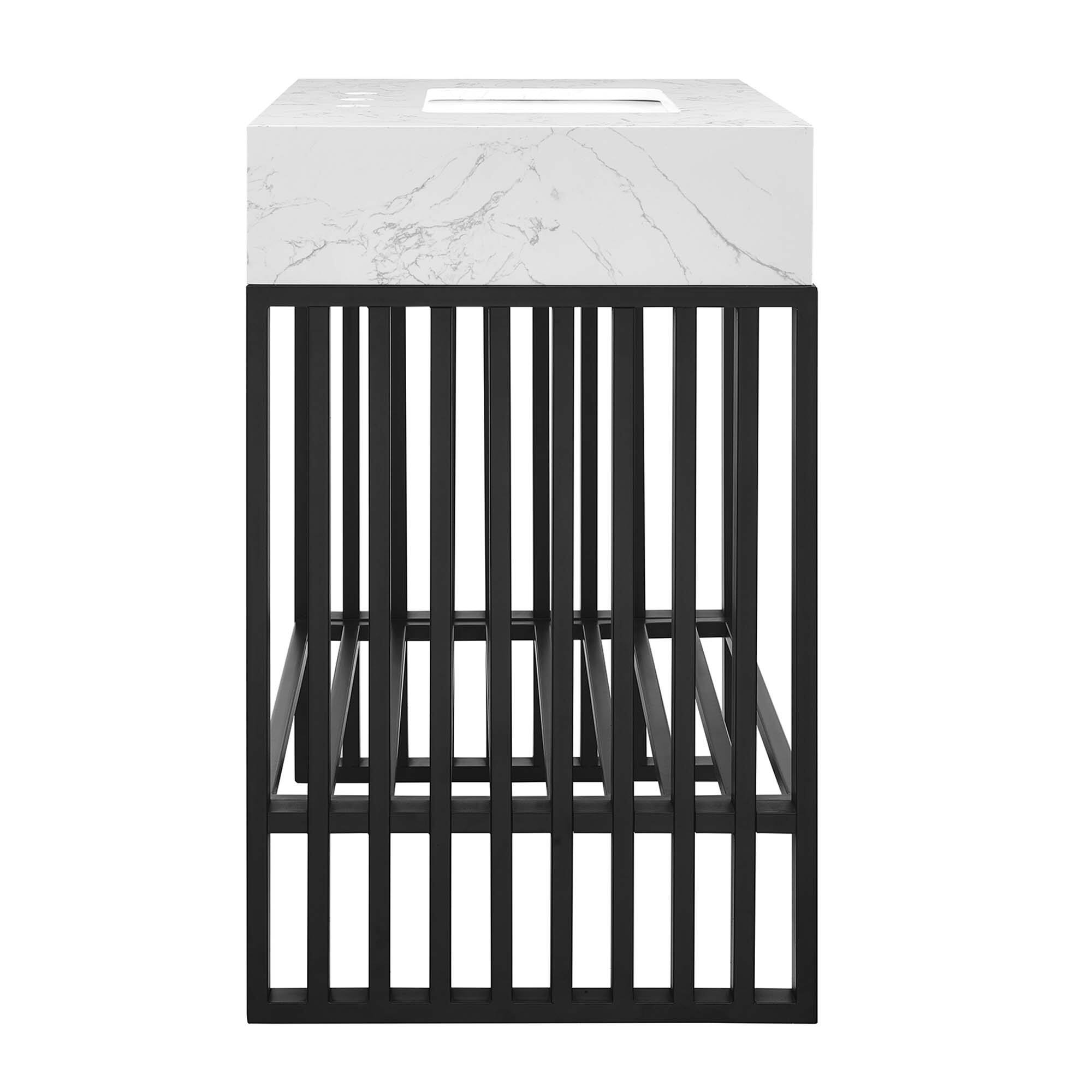 Alt View 1. Modway - Gridiron Bathroom Vanity Basin Included by Modway - White Black.