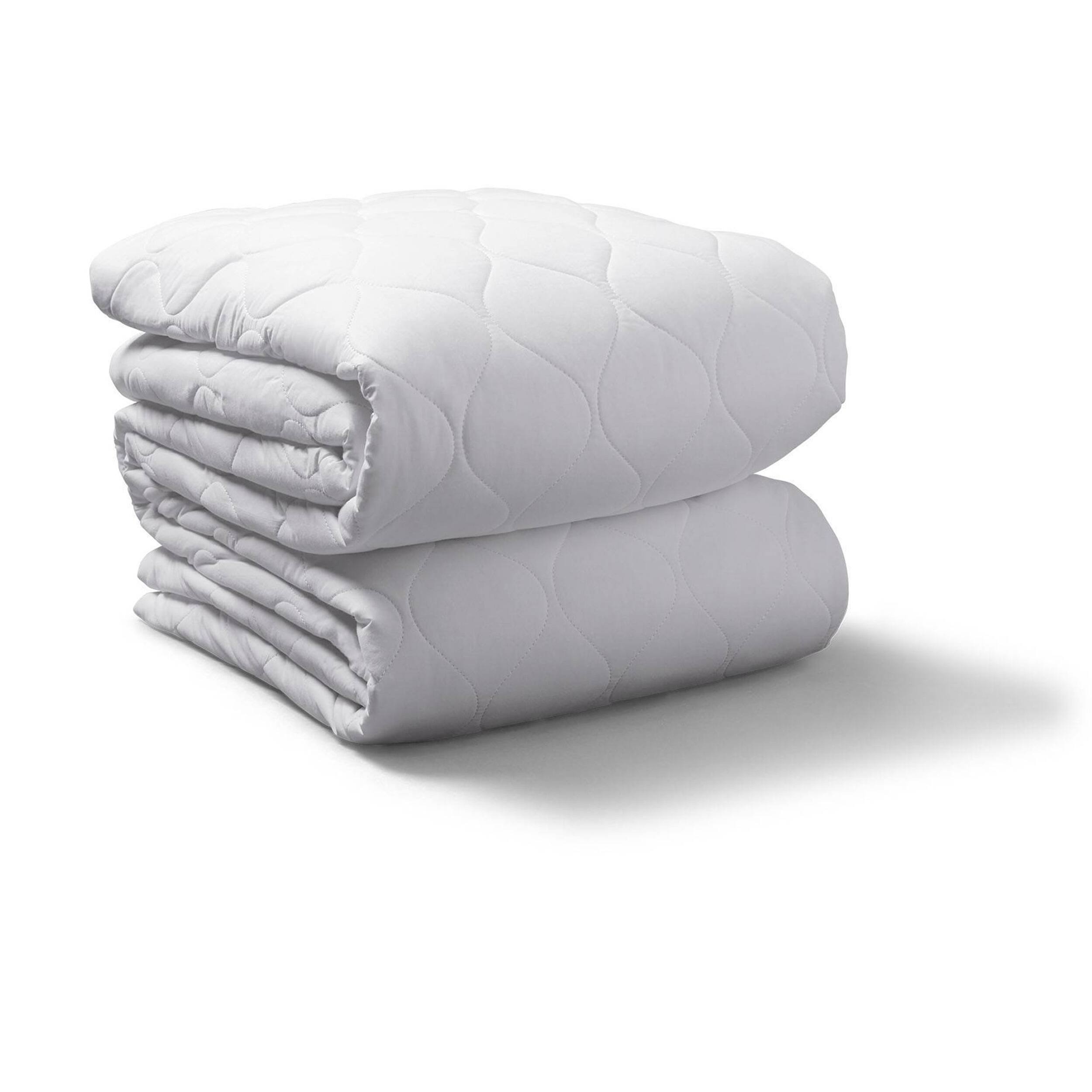 Alt View 1. Sunbeam - Sunbeam Twin Size Electric Water Resistant Heated Mattress Pad with Dual Digital Controllers - White.