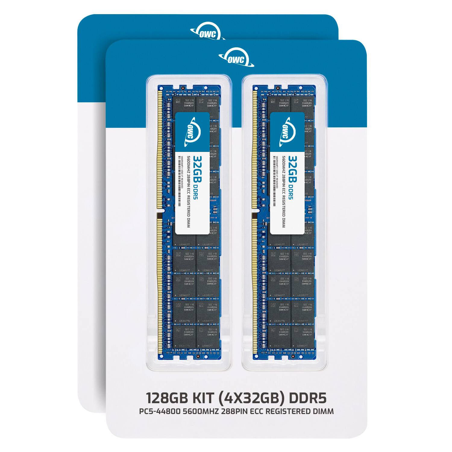 OWC  
128GB KIT (4X32GB) DDR5  
PC5-44800 5600MHZ 288PIN ECC REGISTERED DIMM