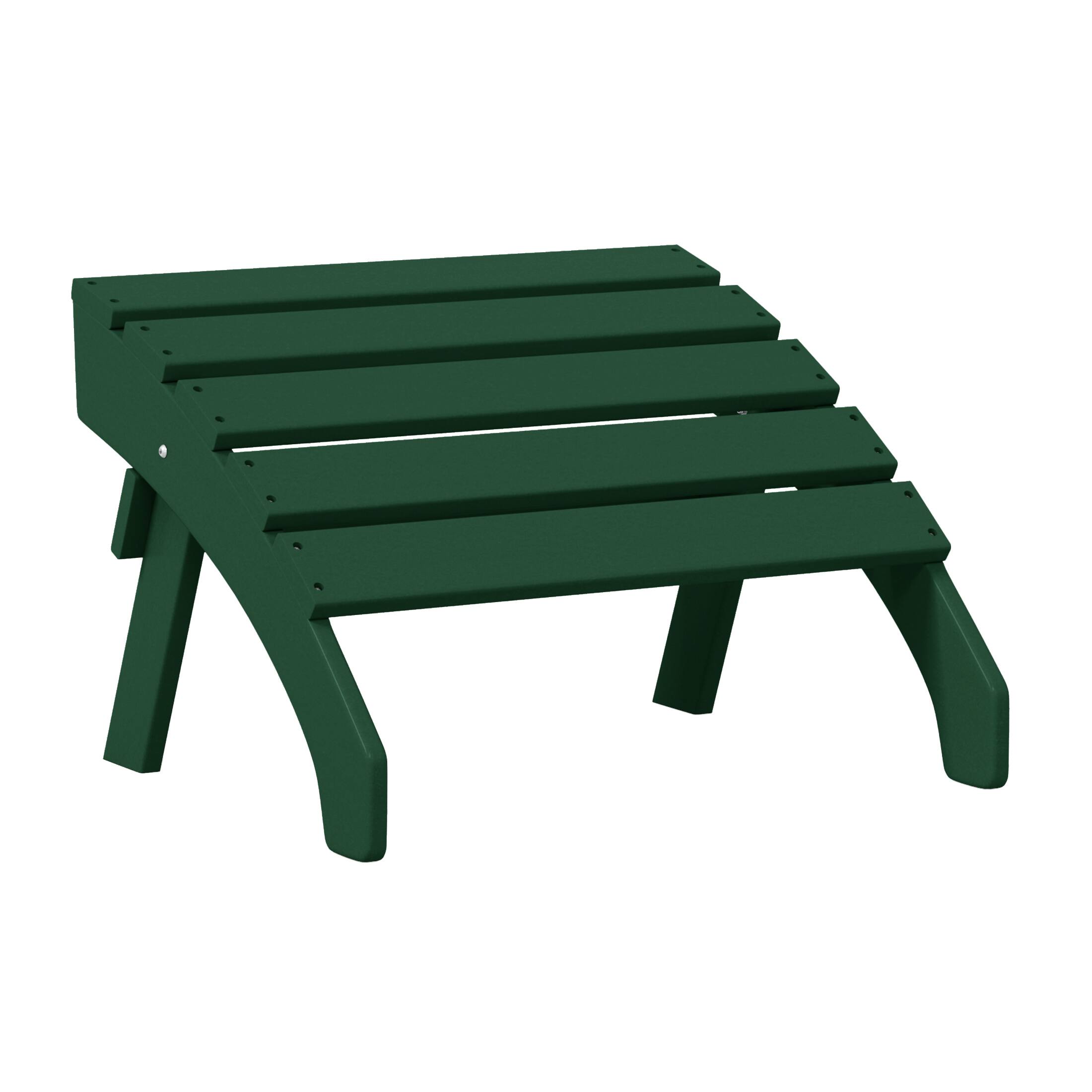 Alt View 2. WestinTrends - WestinTrends Dylan Outdoor Adirondack Chair With Ottoman 2-Piece Set - Dark Green.