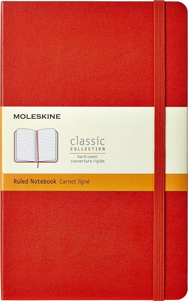 Front. Moleskine - Classic Ruled Notebook - Red.