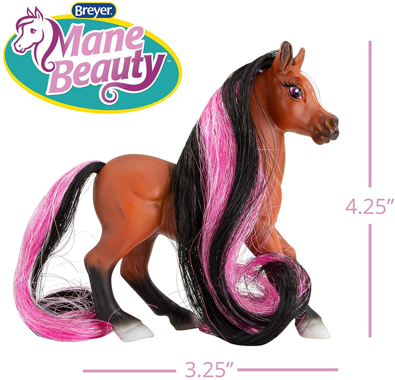 Breyer Mane Beauty  
4.25"  
3.25"