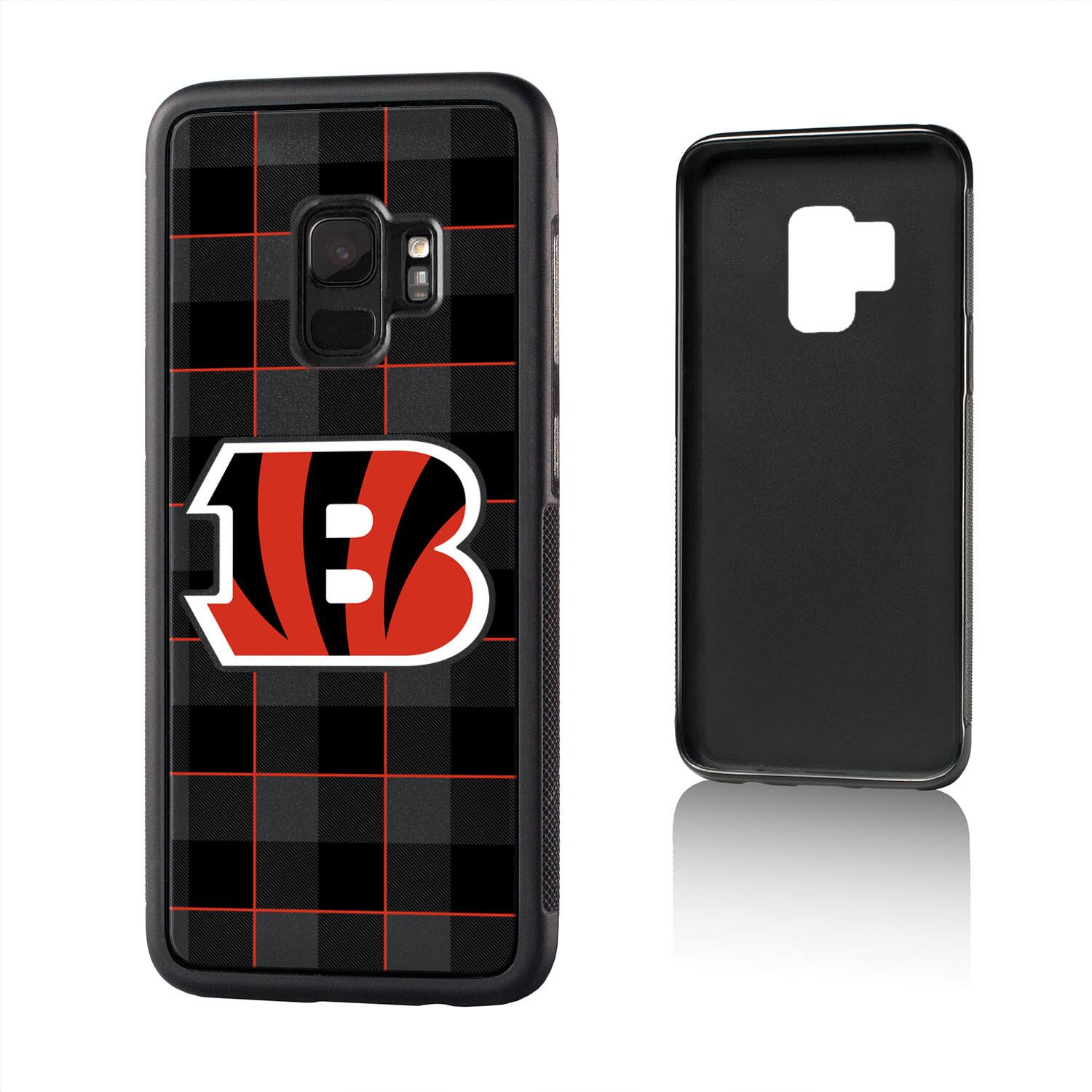 Alt View 1. Keyscaper - Cincinnati Bengals Galaxy Plaid Design Bump Case - S20 Plus - Multicolor.