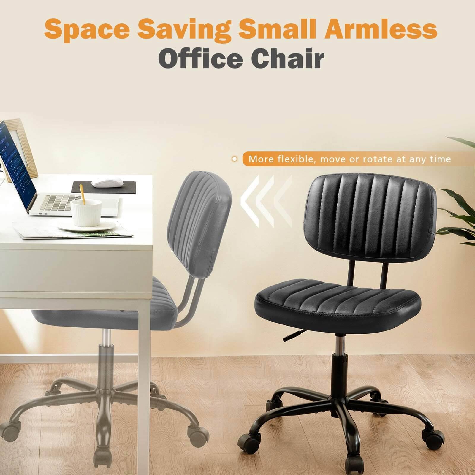 Space Saving Small Armless Office Chair

More flexible, move or rotate at any time