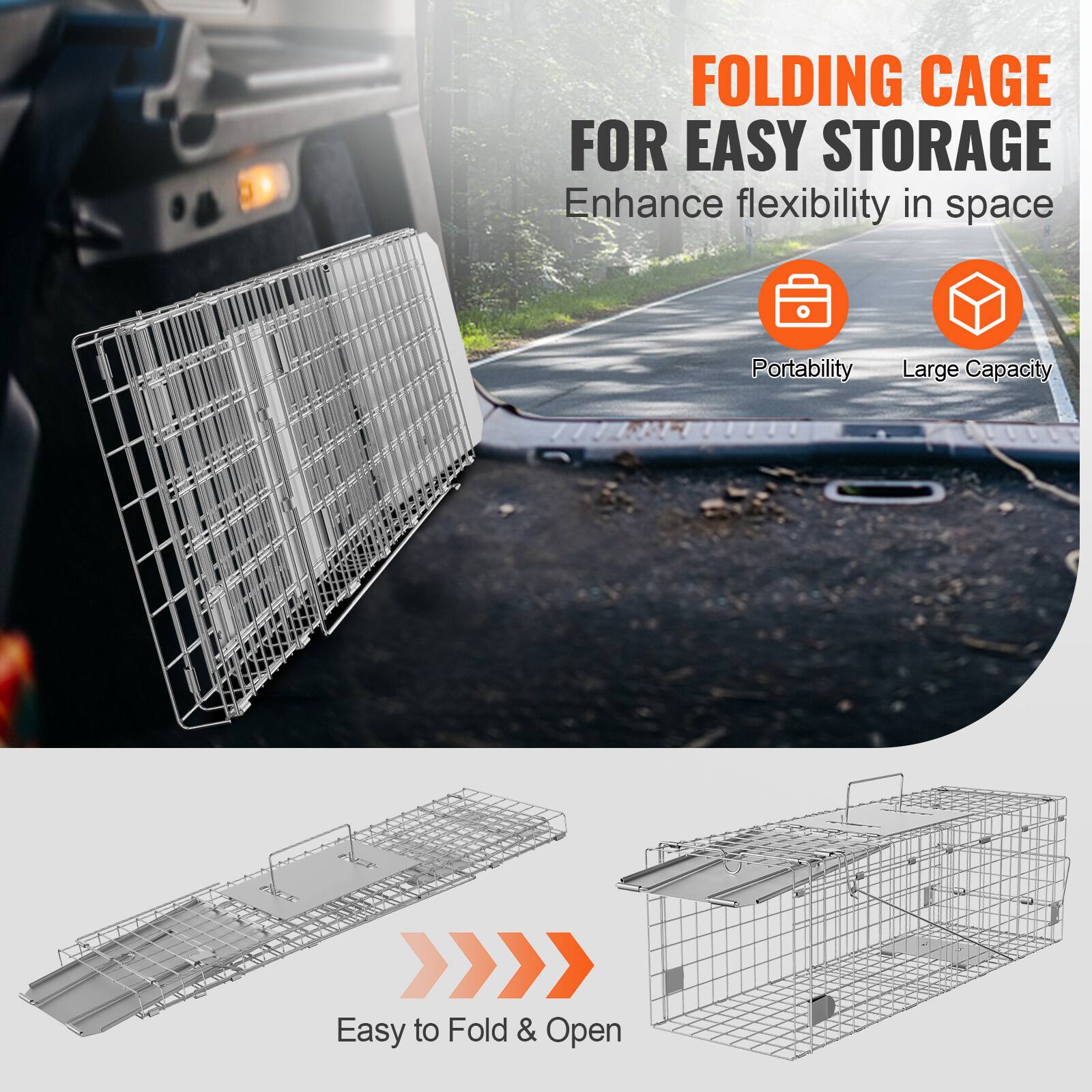 FOLDING CAGE FOR EASY STORAGE

- Enhance flexibility in space
- Portability
- Large Capacity
- Easy to Fold & Open