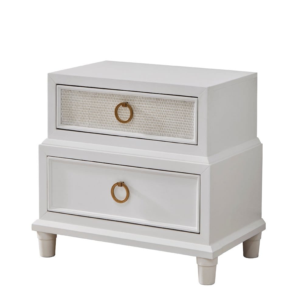 American Woodcrafters - Switchgrass 2-Drawer Nightstand - White