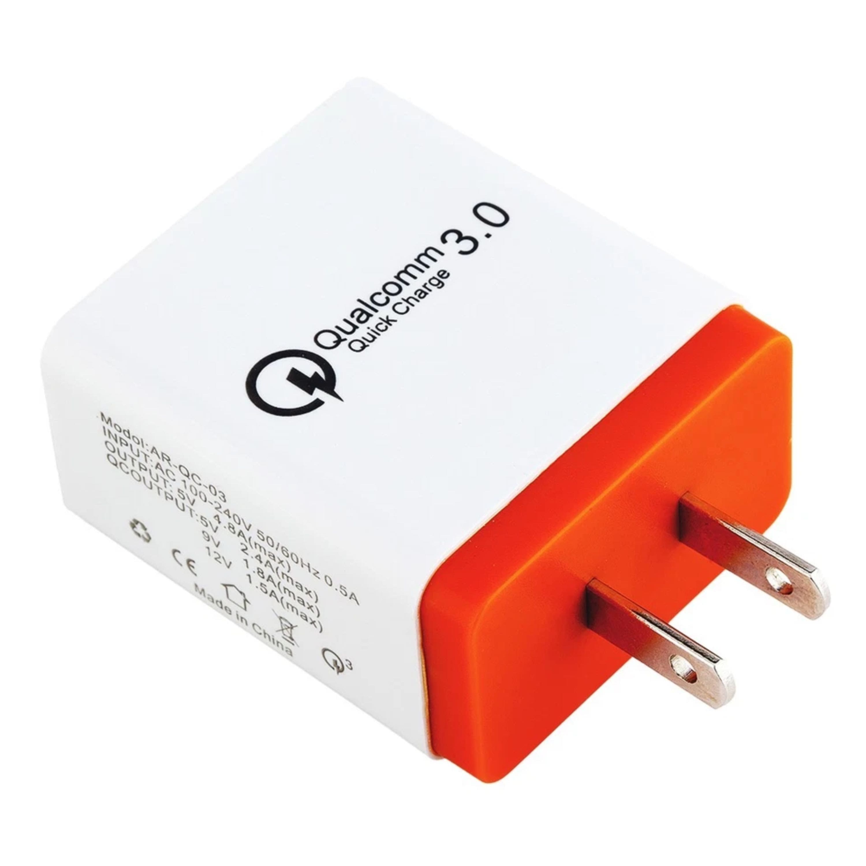 Kitcheniva - Universal USB Wall Charger 3-Port QC 3.0 Orange