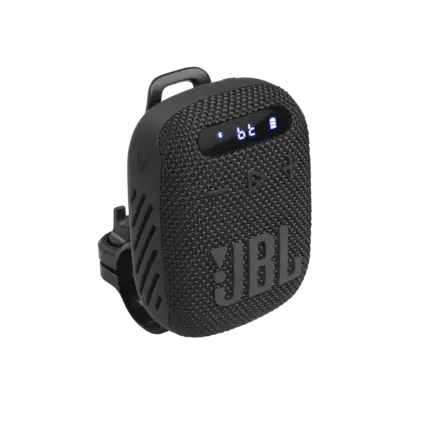 Front. JBL - JBL WIND3 FM Bluetooth handlebar speaker - BLACK - Black.