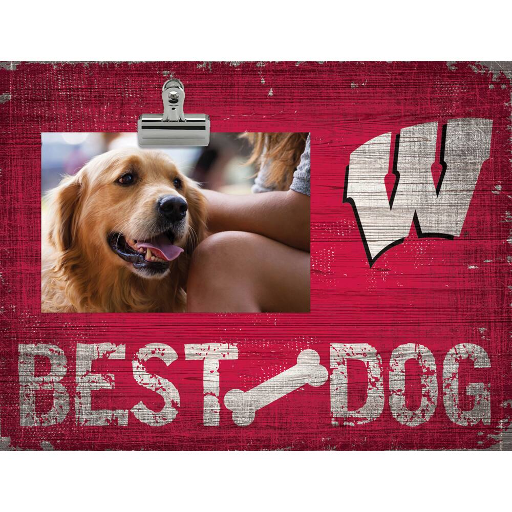 Wisconsin Badgers 10.5" x 8" Best Dog Clip Photo Frame