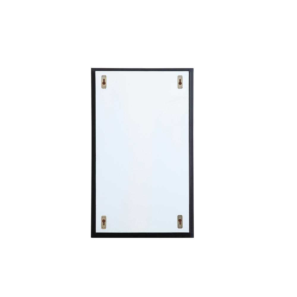 Angle. Elegant Decor - Metal mirror medicine cabinet 17 inch x 28 inch in Black - Black.