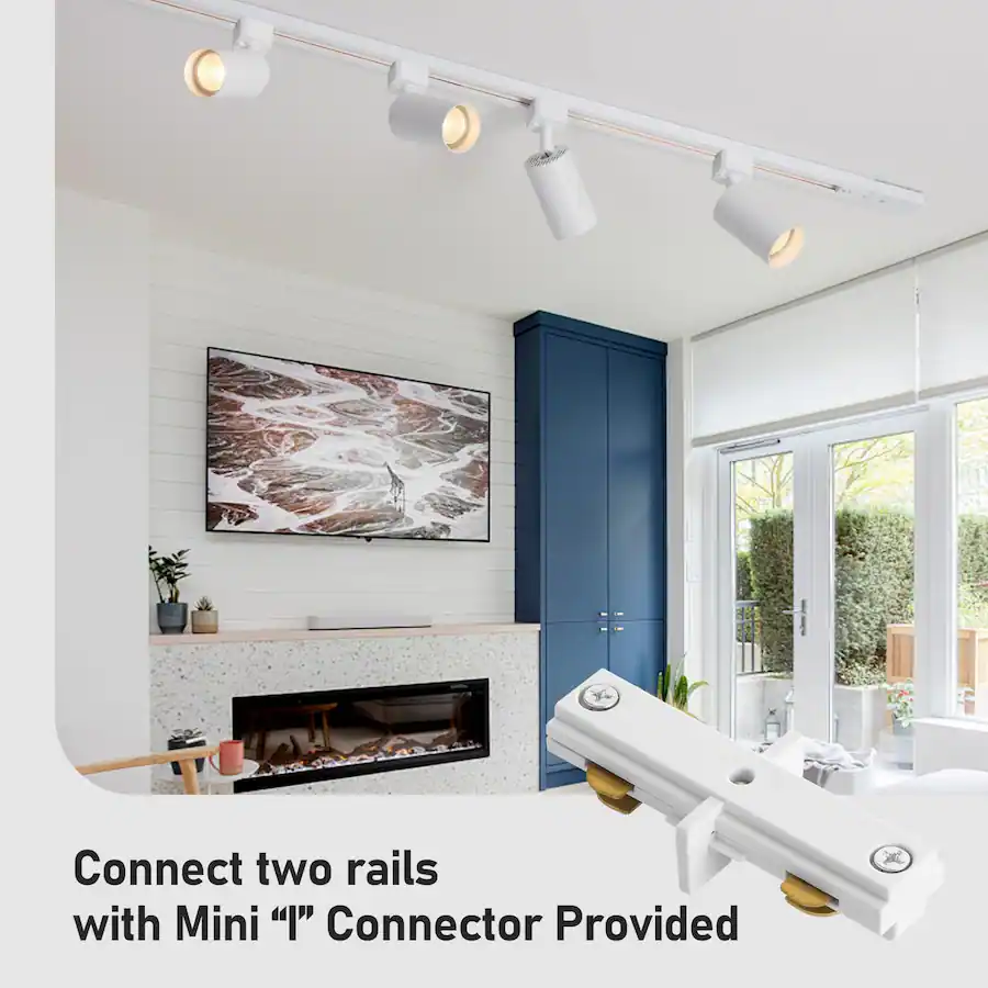 4 Light Rails Dazzed Corner 4 Light LED Track Lighting Kit with 3.3FT H Track ...