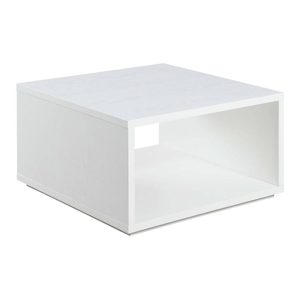 Front. Convenience Concepts - Northfield Admiral Square Coffee Table - White.