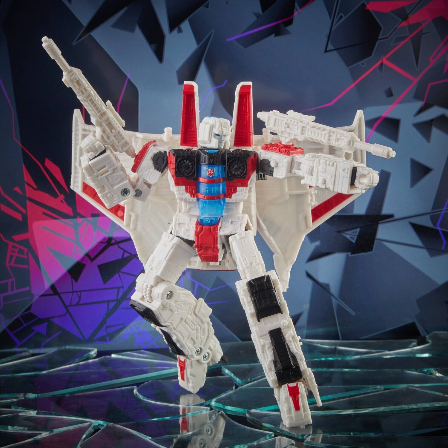 Alt View 4. Hasbro - Transformers - Generations: Shattered Glass - Voyager Class Starscream Action Figure   - COLLECTIBLES - Multicolor.