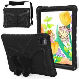 Dteck - Kids Case for Apple iPad (A16) 11" 2025/Pro 11 (2024)/10th Gen (2022) with Strap & Stand,Shockproof EVA Protective Cover - Black