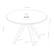 Alt View Zoom 40. Walker Edison - Mid-Century Modern Minimalist Round Dining Table - White.