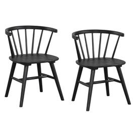 Manhattan Lane - Yely Side Dining Chair Set of 2, Spindle Back, Shaker Legs - Black