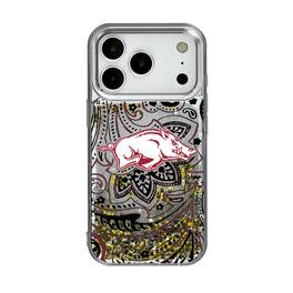 Keyscaper - NCAA - Arkansas Razorbacks iPhone Glitter Paisley Design Case - 13 - Multicolor