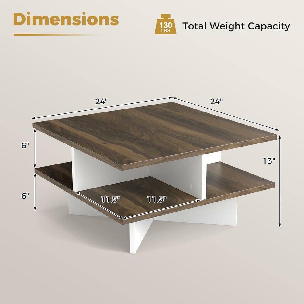 Dimensions: 24" x 24" x 6" x 13" x 6" x 11.5" x 11.5"  
Total Weight Capacity: 130 LBS
