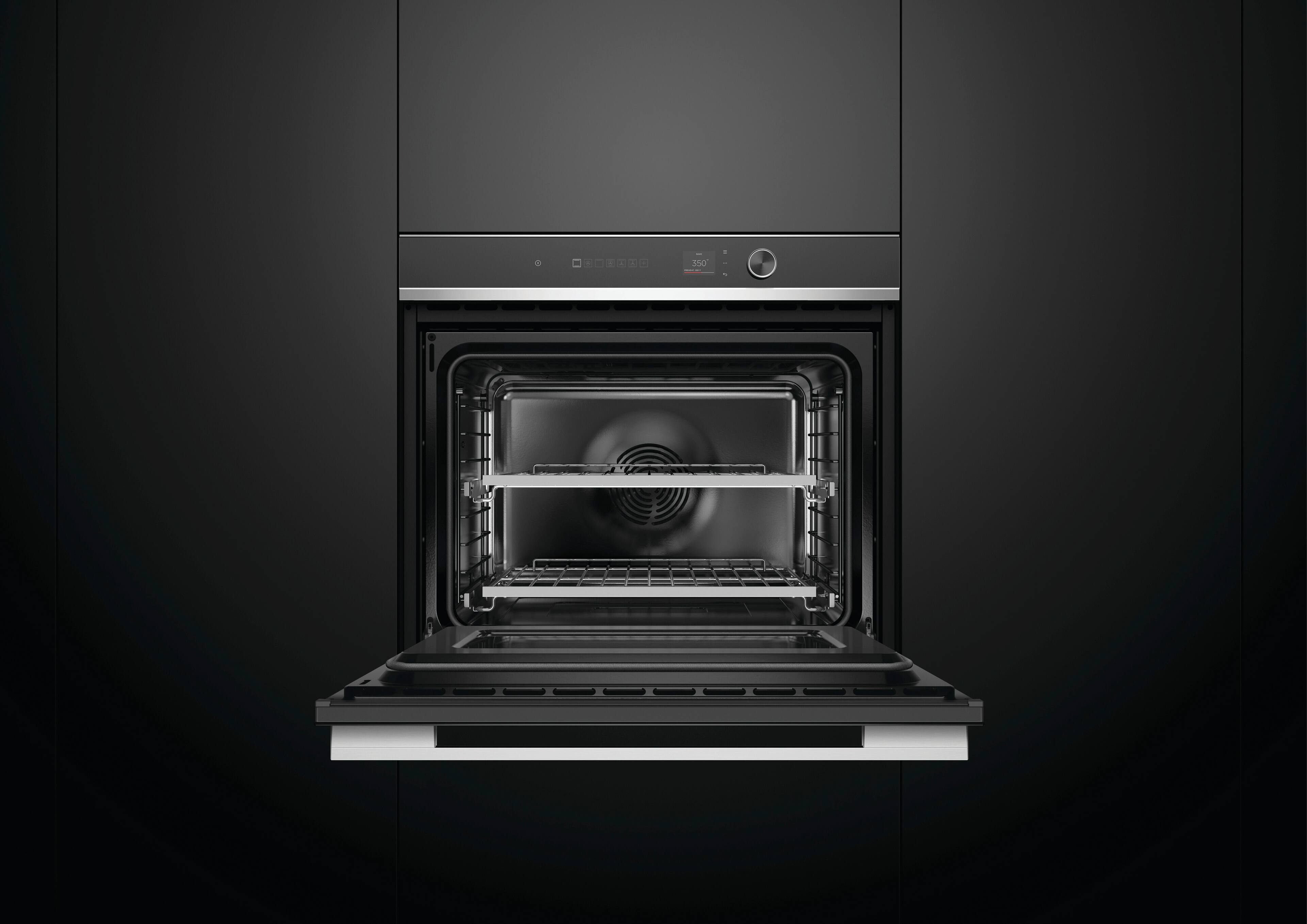 Alt View 11. Fisher & Paykel - 30-in Built-In Single Electric Convection Wall Oven - Stainless Steel.