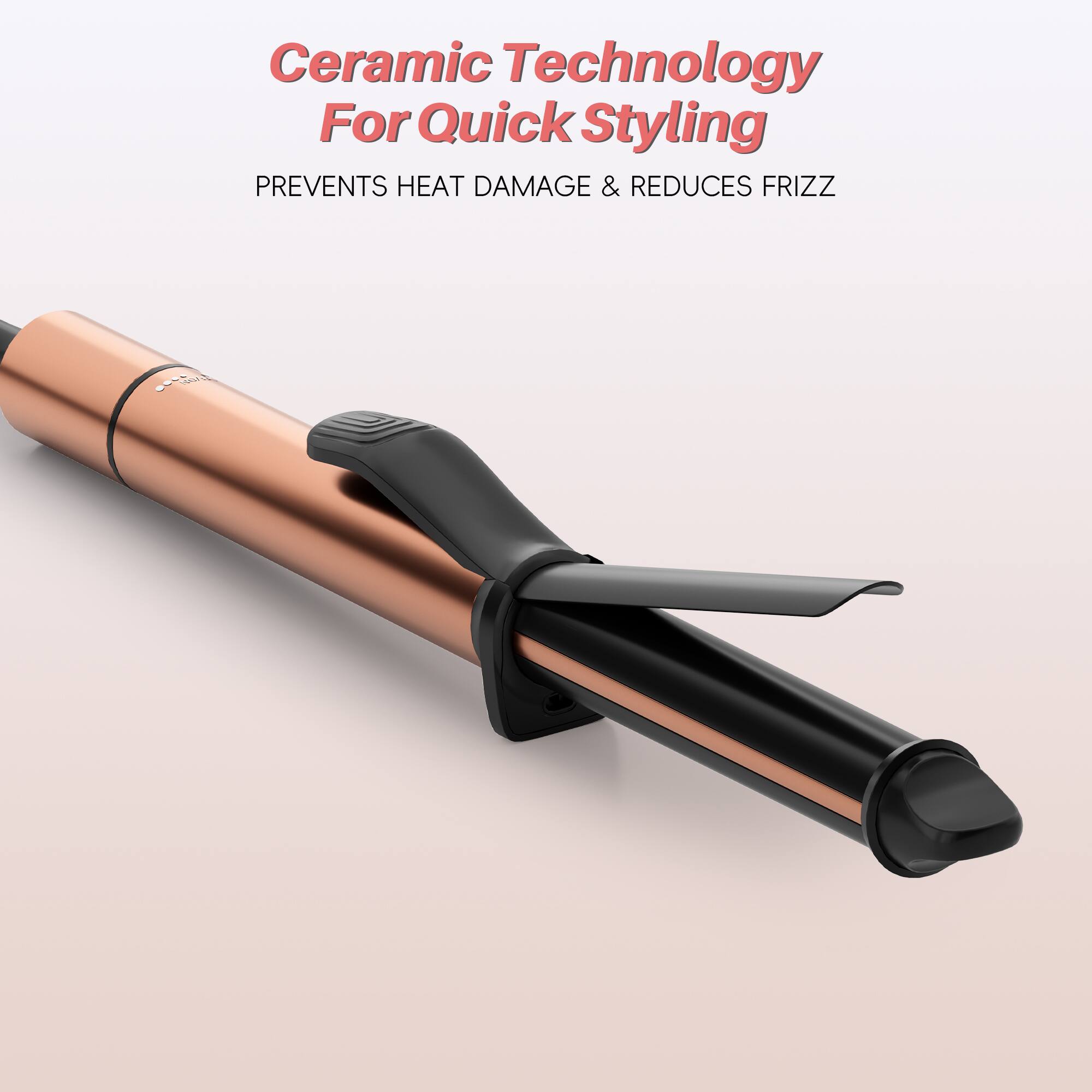 Ceramic Technology For Quick Styling
PREVENTS HEAT DAMAGE & REDUCES FRIZZ
