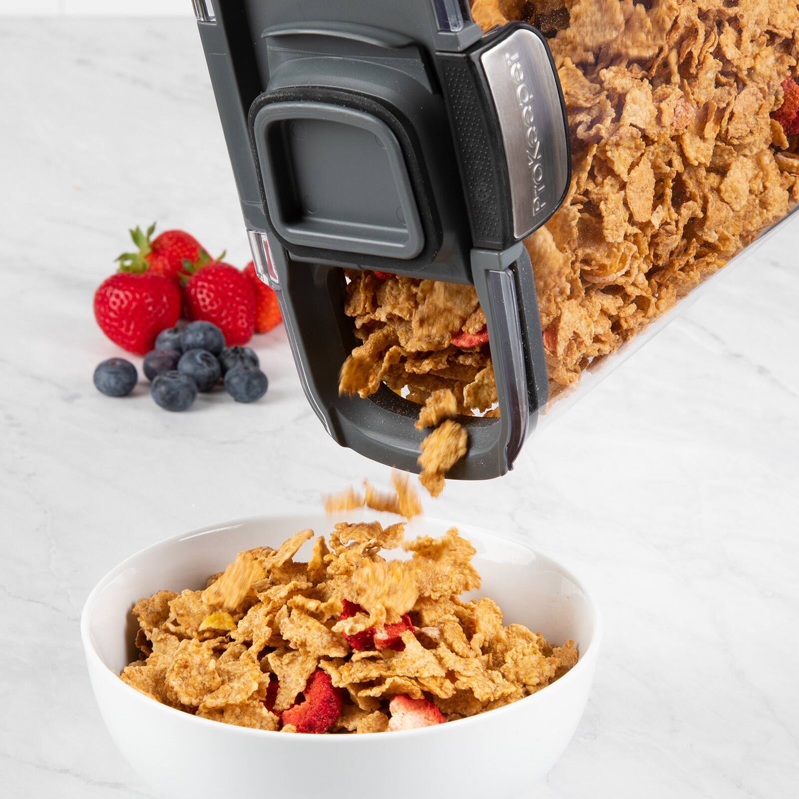 Alt View 7. Progressive International - ProKeeper+ Airtight Cereal Storage Container, Clear Plastic - Clear.