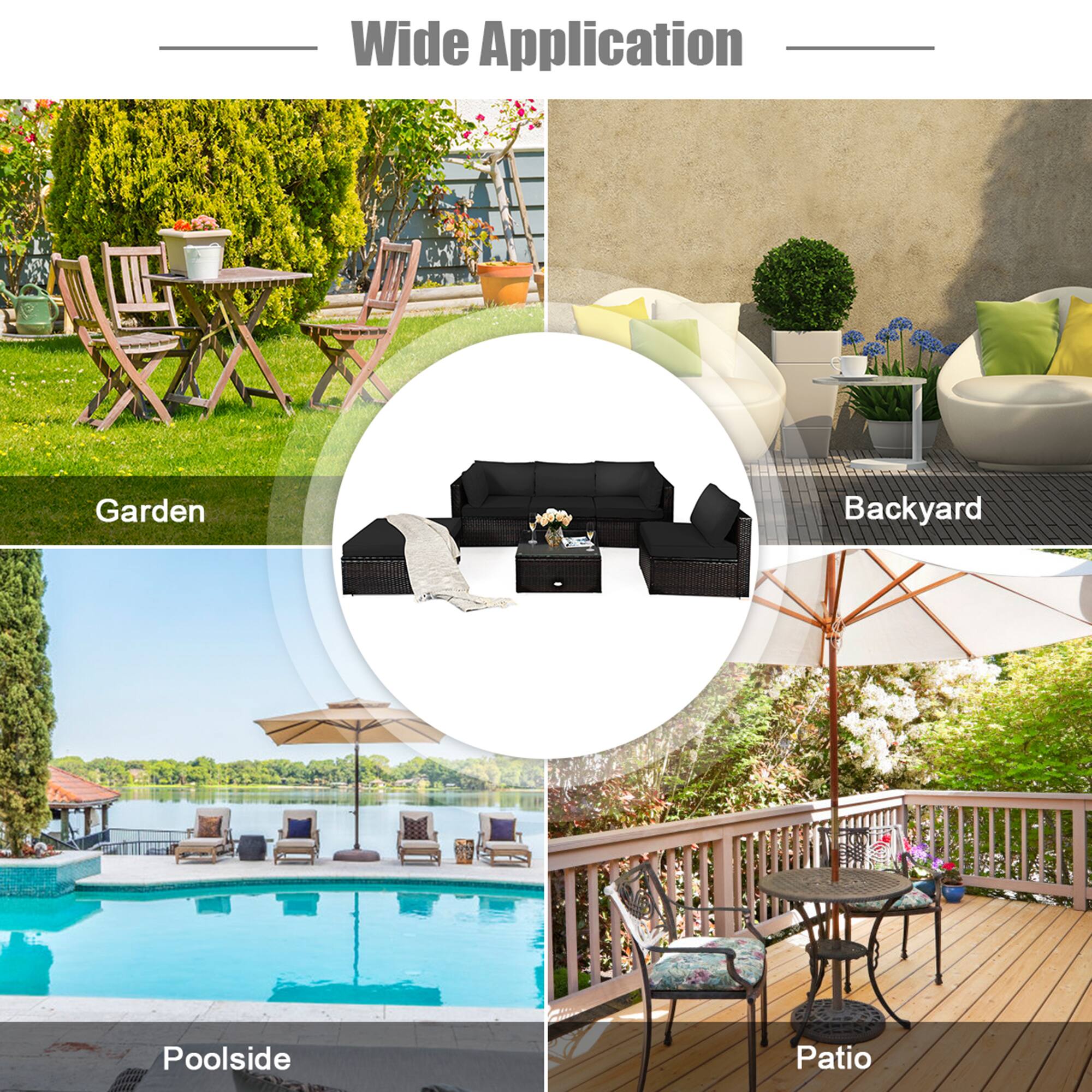 Wide Application

Garden  
Backyard  
Poolside  
Patio