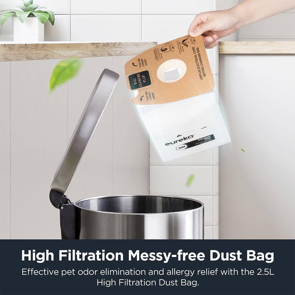 High Filtration Messy-free Dust Bag  
Effective pet odor elimination and allergy relief with the 2.5L High Filtration Dust Bag.