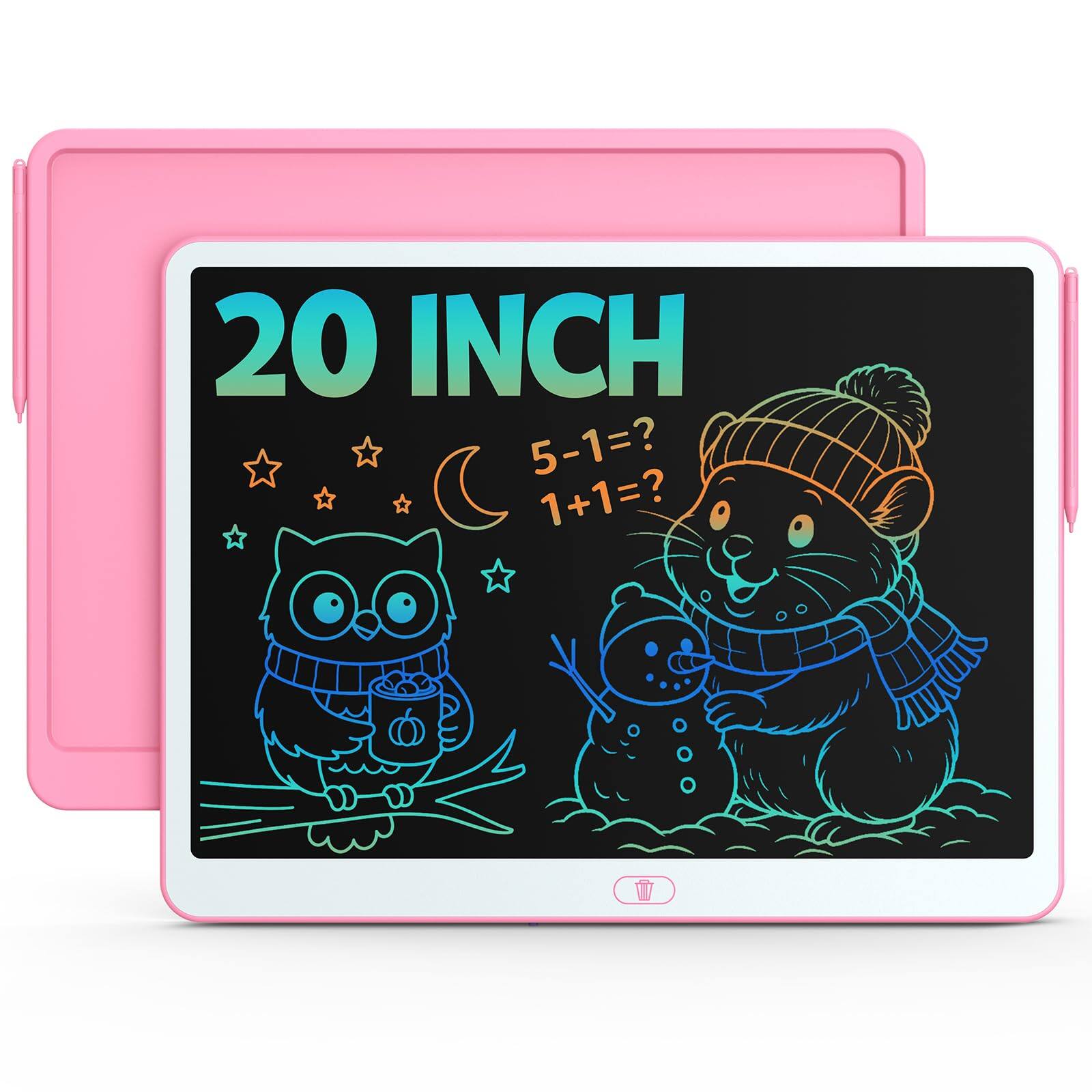 EZTW1 - Lcd Writing Tablet For 3-8 Year Olds - Electronic Drawing Pad And Doodle Board As Educational Birthday Gifts EYE - Pink 20 inch