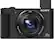 Front. Sony - Cyber-Shot HX90V 18.2-Megapixel Digital Camera - Black.
