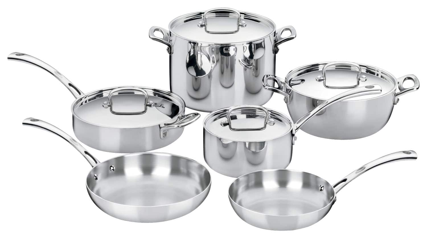 UPC 086279039668 product image for Cuisinart - French Classic 10-piece Cookware Set - Silver | upcitemdb.com