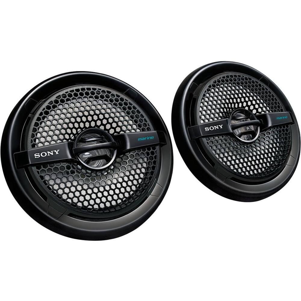 Front. Sony - 6-1/2" 2-Way Coaxial Car/Marine Speakers with Dual Cones (Pair) - Black.