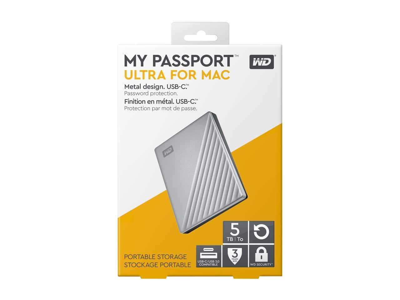 外付けハードディスク・ドライブ WD My Passport Ultra for Mac 5TB Western Digital WD 5TB My Passport Ultra Portable Storage External