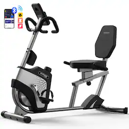 HARISON - Magnetic Recumbent Exercise Bike, Recumbent bikes for Adult and Seniors (BBB50) - Black