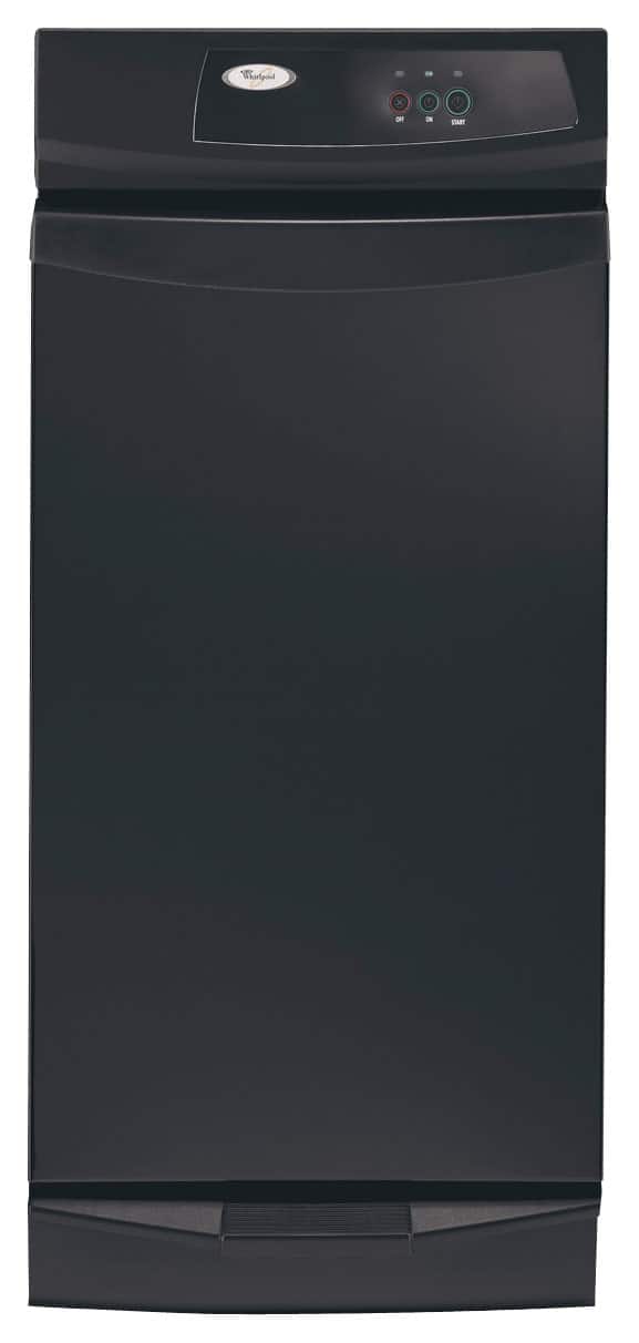 Front. Whirlpool - Gold 1.4 Cu. Ft. Convertible Trash Compactor - Black.