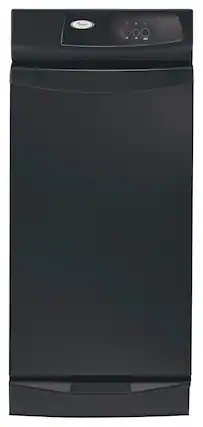 Front. Whirlpool - Gold 1.4 Cu. Ft. Convertible Trash Compactor - Black.