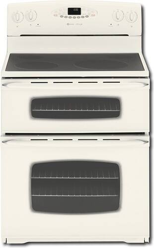 Front Standard. Maytag - 30" Self-Cleaning Freestanding Double Oven Electric Range - Bisque.
