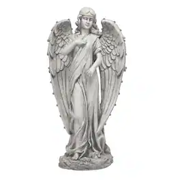 Alpine - Fiberglass/MGO White 31 in. Angel Statue