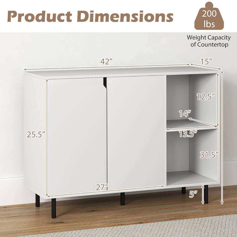 Product Dimensions:  
- Weight Capacity of Countertop: 200 lbs  
- Dimensions: 42" x 15" x 25.5" x 27" x 12.5" x 14" x 13.5" x 31.5" x 5"