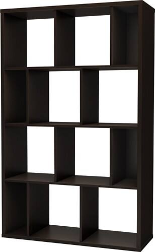 South Shore - Reveal Shelving Unit - Chocolate-Front_Standard 