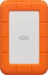 LaCie - Rugged 1TB External USB 3.0/Thunderbolt Portable Hard Drive - Orange/Silver - Larger Front