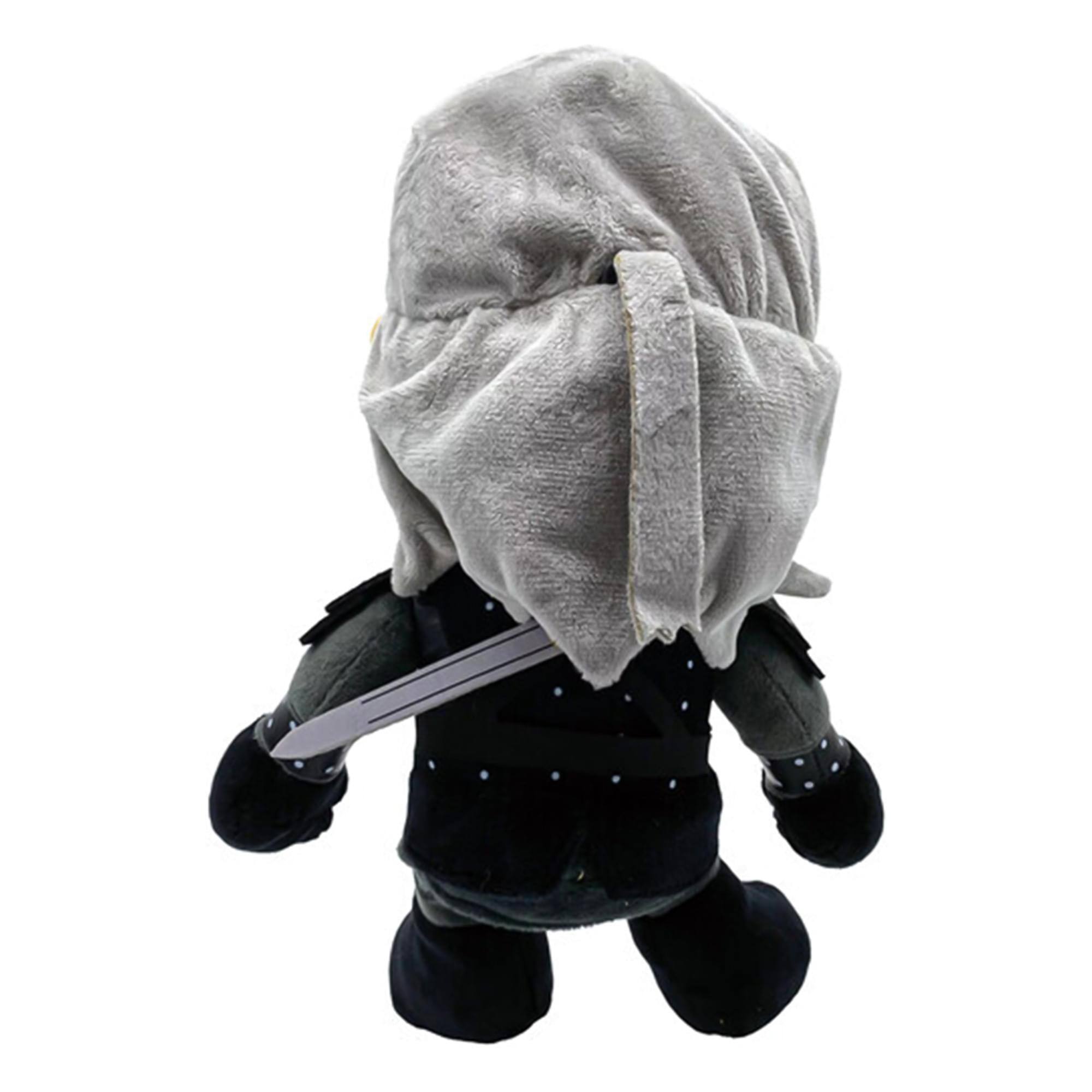 Alt View 2. JINX - The Witcher Grunt & Grumble Geralt 11 Inch Plush with Sound - Black.